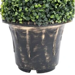 VIDAXL Plante De Buis Artificiel En Spirale Avec Pot Vert 59 Cm -Terre et Verdure 07f6a482914170ac