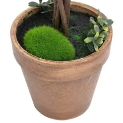 VIDAXL Plantes De Buis Artificiel 2 Pcs Avec Pots Boule Vert 56 Cm -Terre et Verdure 1b412dcf1db08d79