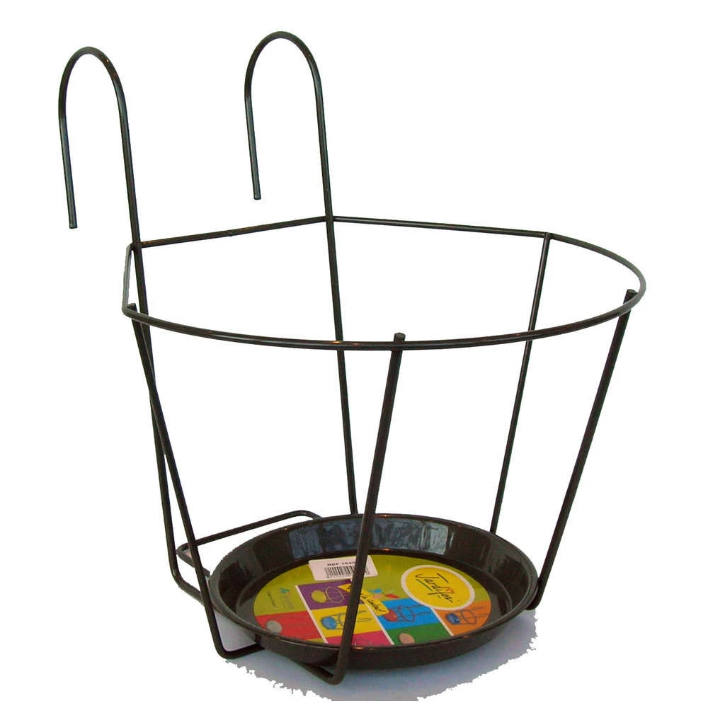 Porte-pot Avec Crochets, Gris Ø 25 Cm 3 Porte-pot Avec Crochets, Gris Ø 25 Cm