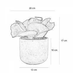 Succulente Artificielle Pot Effet Ciment 17cm -Terre et Verdure 486998e291933d12