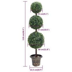 VIDAXL Plante De Buis Artificiel Avec Pot Forme De Boule Vert 118 Cm 11 VIDAXL Plante De Buis Artificiel Avec Pot Forme De Boule Vert 118 Cm -Terre et Verdure 55a6703e8ef1676b