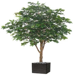 Grand Chêne Artificiel Haute Qualité H 280 Cm L 180 Cm Vert