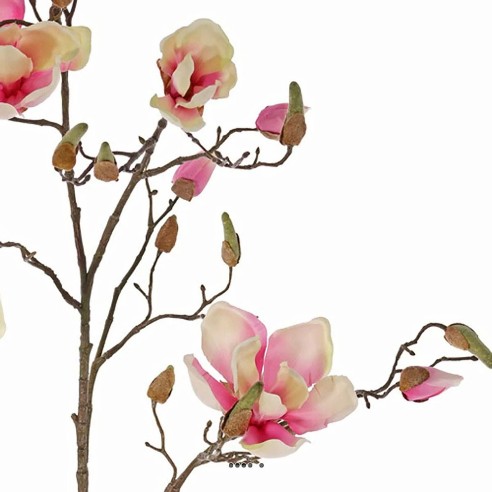 Branche De Magnolia Artificiel 4 Fleurs 22 Boutons H 107 Cm Rose Pâle - Couleur: 5 Branche De Magnolia Artificiel 4 Fleurs 22 Boutons H 107 Cm Rose Pâle - Couleur: – Image 3