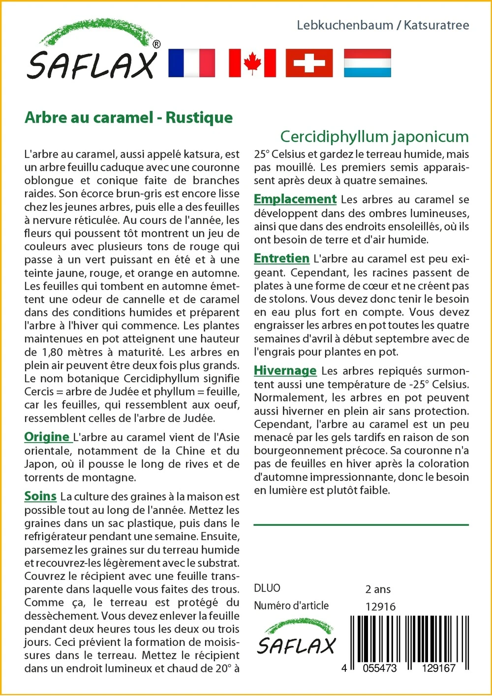 Kit De Culture - Arbre Au Caramel - 200 Graines - Cercidiphyllum Japonicum 5 Kit De Culture - Arbre Au Caramel - 200 Graines - Cercidiphyllum Japonicum – Image 3