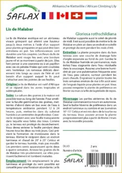 Kit De Culture - Lis De Malabar - 15 Graines - Gloriosa Rothschildiana 11 Kit De Culture - Lis De Malabar - 15 Graines - Gloriosa Rothschildiana -Terre et Verdure 640641794d5843.34319572