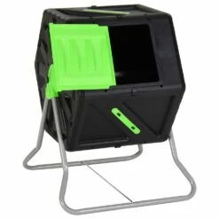 VIDAXL Composteur à Tambour 60x58x74 Cm 105 L Polypropylène -Terre et Verdure 643028ec38a0b3.27823891