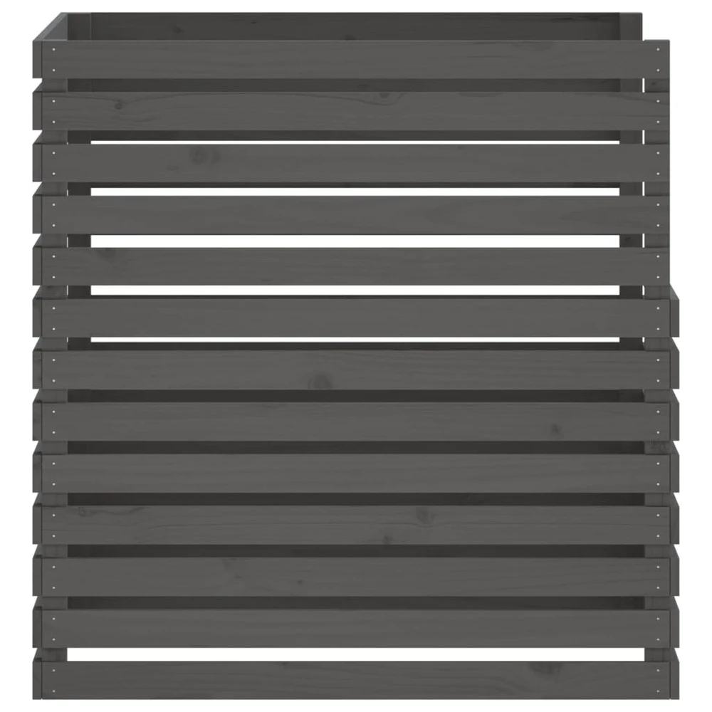 VIDAXL Composteur Gris 100x100x102 Cm Bois Massif De Pin 8 VIDAXL Composteur Gris 100x100x102 Cm Bois Massif De Pin – Image 6