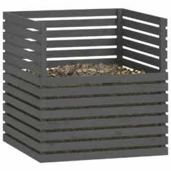 VIDAXL Composteur Gris 100x100x102 Cm Bois Massif De Pin 12 VIDAXL Composteur Gris 100x100x102 Cm Bois Massif De Pin -Terre et Verdure 643028fe19ac25.50854592