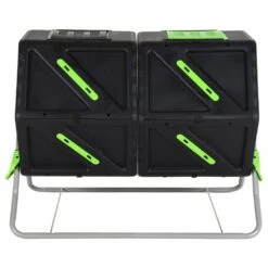 VIDAXL Composteur à Tambour à Double Chambre 88x60x74 Cm 210 L Pp 12 VIDAXL Composteur à Tambour à Double Chambre 88x60x74 Cm 210 L Pp -Terre et Verdure 64302906470663.70242491