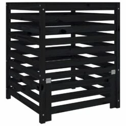 VIDAXL Composteur Noir 82,5x82,5x99,5 Cm Bois Massif De Pin