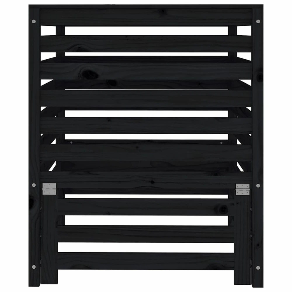 VIDAXL Composteur Noir 82,5x82,5x99,5 Cm Bois Massif De Pin 7 VIDAXL Composteur Noir 82,5x82,5x99,5 Cm Bois Massif De Pin – Image 5