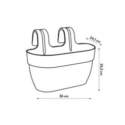 Elho - Pot De Fleurs - Vibia Campana Easy Hanger Medium - Rose Poussiere - Balcon Extérieur - L 24.1 X W 36 X H 26.5 Cm -Terre et Verdure 645cf5729d4302.43668811