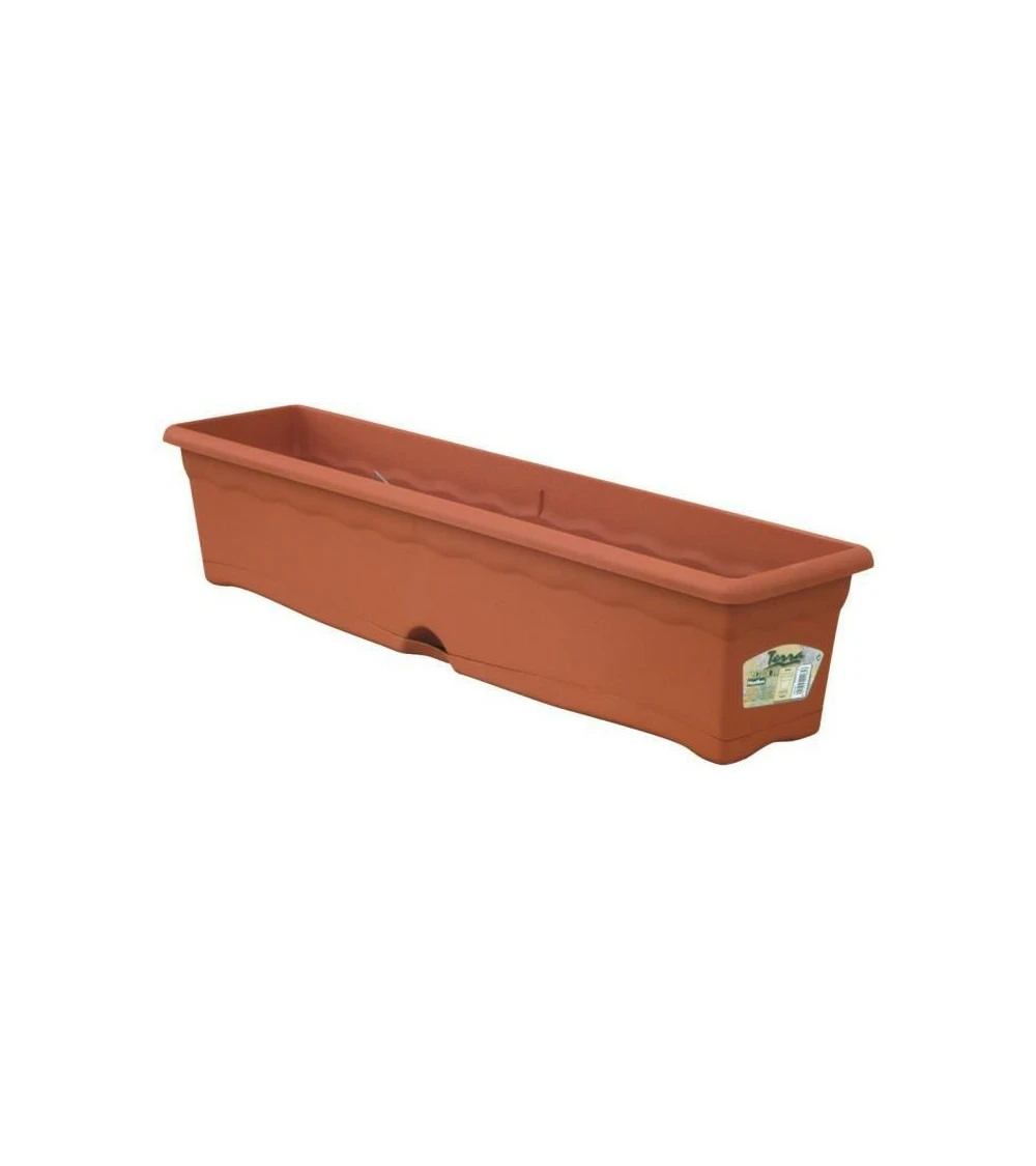 Jardiniere Rectangulaire ø 80 X 20 Cm Avec Plateau - Terracotta 3 Jardiniere Rectangulaire ø 80 X 20 Cm Avec Plateau - Terracotta
