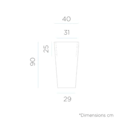 Pot De Fleurs Melisa 40 40x40x90cm - Blanc -Terre et Verdure 6470a3681cb269.69328380