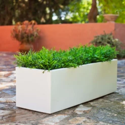 Jardinière Jara 100x40x36cm - Blanc -Terre et Verdure 6470a36f8ea234.50691374
