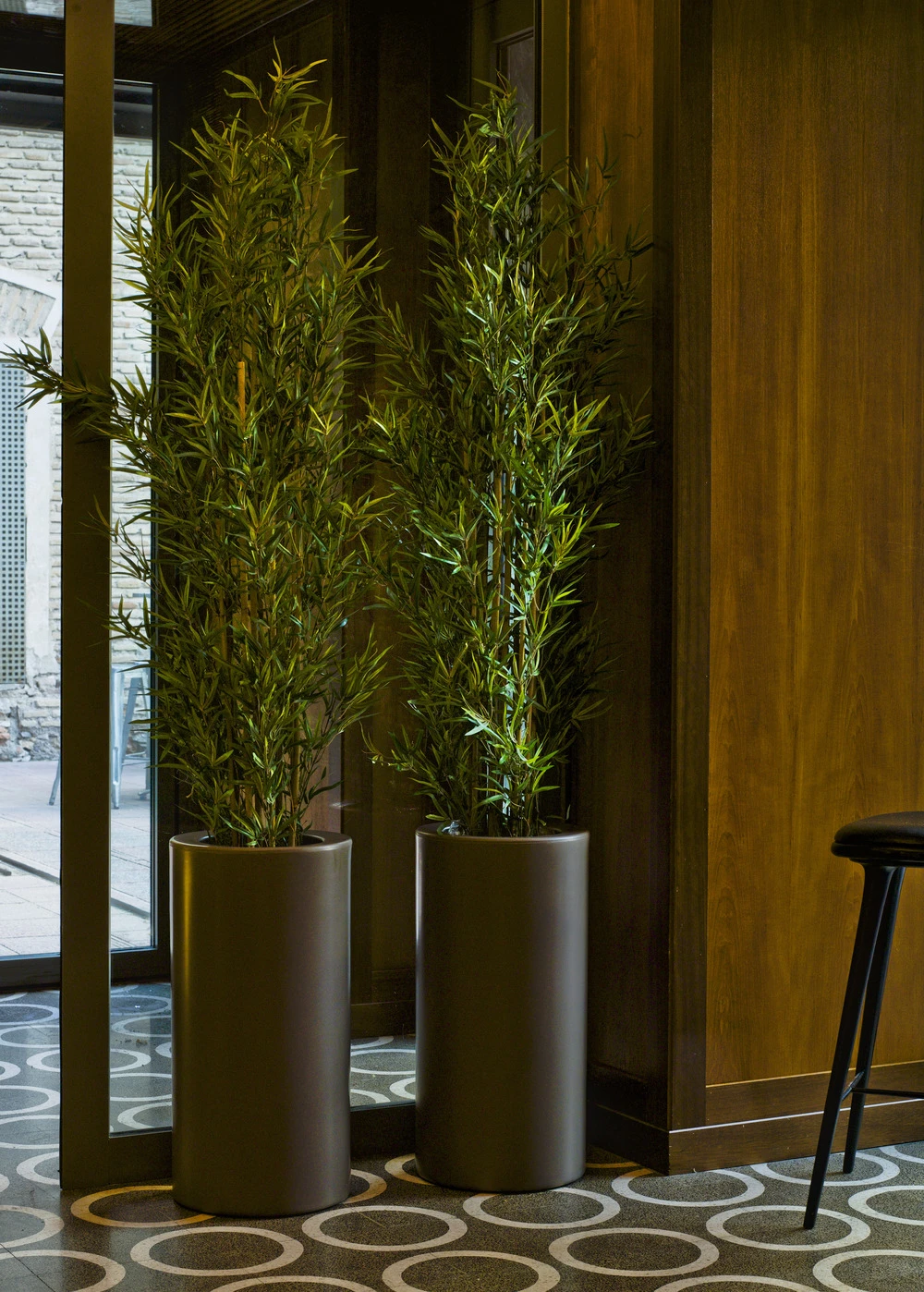 Pot De Fleurs Rond Palma 70 Taupe Opaque ø35x70cm 4 Pot De Fleurs Rond Palma 70 Taupe Opaque ø35x70cm – Image 2