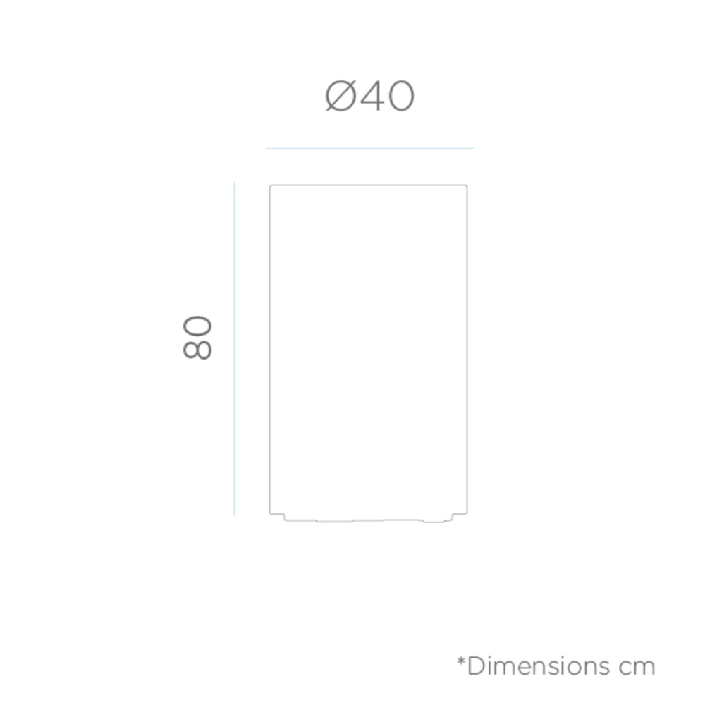 Pot De Fleurs Hortensia 40 High ø40x80cm - Taupe 5 Pot De Fleurs Hortensia 40 High ø40x80cm - Taupe – Image 3
