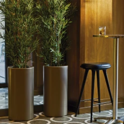 Pot De Fleurs Rond Palma 70 Noir Opaque ø35x70cm -Terre et Verdure 6470a378c838e5.23373217