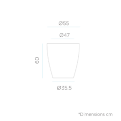 Pot De Fleurs Violeta 55 Blanc Opaque ø55x60cm 8 Pot De Fleurs Violeta 55 Blanc Opaque ø55x60cm -Terre et Verdure 6470a3878967d2.52789214