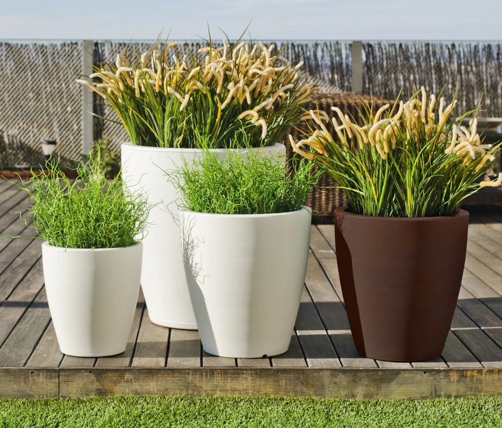 Pot De Fleurs Violeta 55 Blanc Opaque ø55x60cm 4 Pot De Fleurs Violeta 55 Blanc Opaque ø55x60cm – Image 2