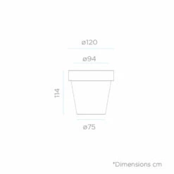 Pot De Fleurs Magnolia 120 ø120x114cm - Bronze -Terre et Verdure 6470a38895b310.35812749