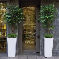 Pot De Fleurs Melisa 50 50x50x110cm - Blanc -Terre et Verdure 6478c7f158d998.36206905