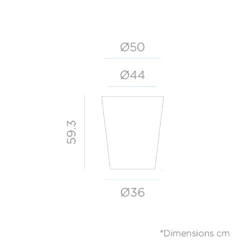 Pot De Fleurs Gerbera ø50x59,5cm - Blanc -Terre et Verdure 6478c7f5795324.01529486