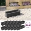 VIDAXL Boîtes à Fleurs Pour Palettes Euro 12 Pcs Gris 36x13,5x9,5cm Pp -Terre et Verdure 6479895a693b10.80677073
