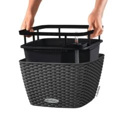 LECHUZA Jardinière Bacino Cottage All-in-one 30x30 Cm Noir Graphite -Terre et Verdure 6479895b5eafc3.72942558