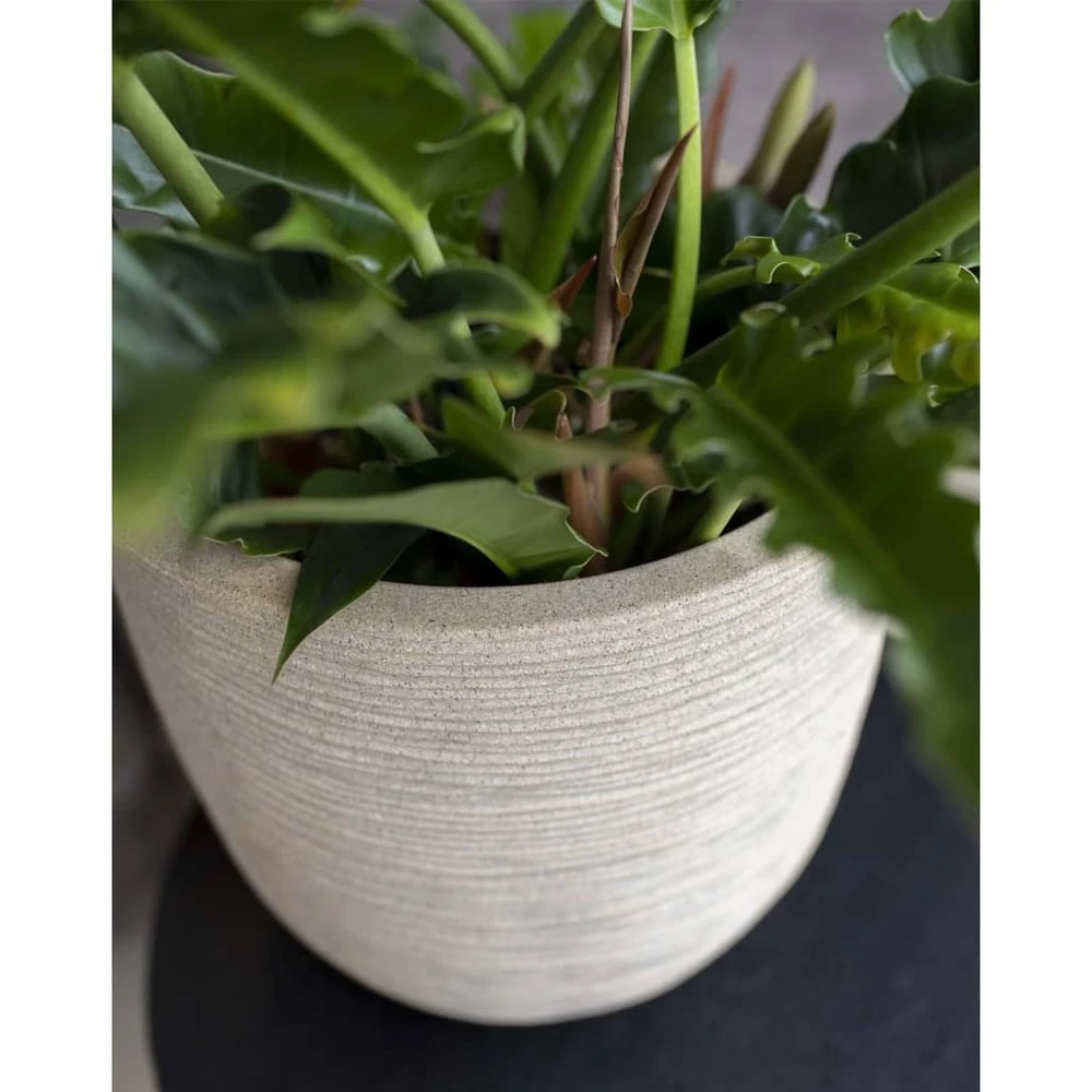 Pot à Fleurs Waste Rib 43x41 Cm Beige Terrazzo 5 Pot à Fleurs Waste Rib 43x41 Cm Beige Terrazzo – Image 3