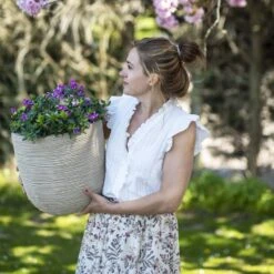 Pot à Fleurs Waste Rib 43x41 Cm Beige Terrazzo 13 Pot à Fleurs Waste Rib 43x41 Cm Beige Terrazzo -Terre et Verdure 6479895e68a6b6.76770283