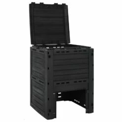 VIDAXL Composteur De Jardin Noir 280 L Polypropylène -Terre et Verdure 649887c8456163.33202743