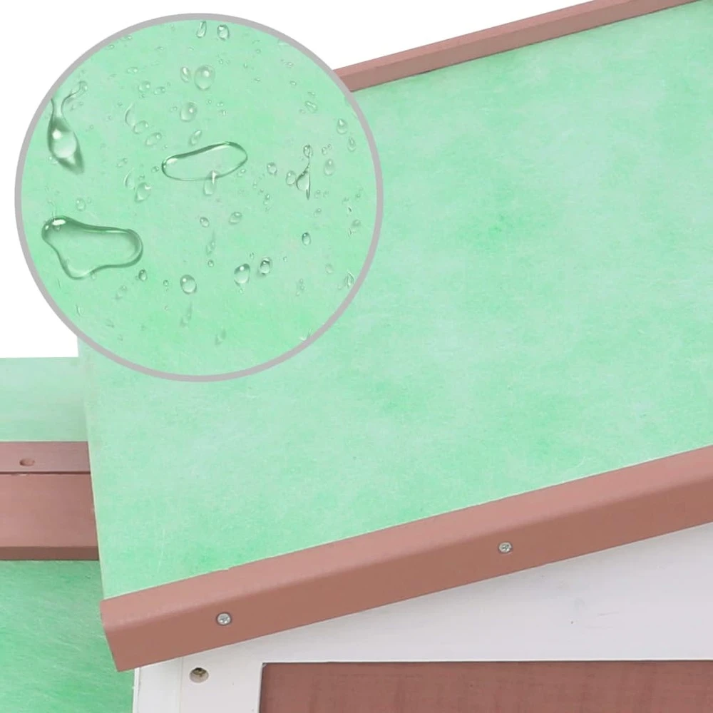 VIDAXL Clapier Large D'extérieur Marron Et Blanc 145x45x85 Cm Bois 7 VIDAXL Clapier Large D'extérieur Marron Et Blanc 145x45x85 Cm Bois – Image 5