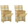VIDAXL Composteur De Jardin à Lattes 2 Pcs 80x50x100 Cm Pin Imprégné