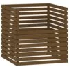 VIDAXL Composteur Marron Miel 100x100x102 Cm Bois Massif De Pin -Terre et Verdure 6499e3c7a783b4.93179156