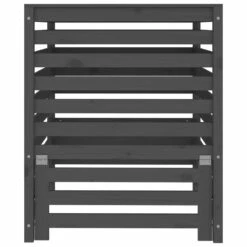 VIDAXL Composteur Gris 82,5x82,5x99,5 Cm Bois Massif De Pin -Terre et Verdure 6499e3c96cd528.21583998