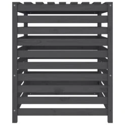 VIDAXL Composteur Gris 82,5x82,5x99,5 Cm Bois Massif De Pin -Terre et Verdure 6499e3c9785926.56196197