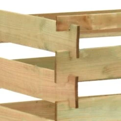 VIDAXL Composteur De Jardin à Lattes 100x100x80cm Bois De Pin Imprégné -Terre et Verdure 6499e3ca516875.80483941