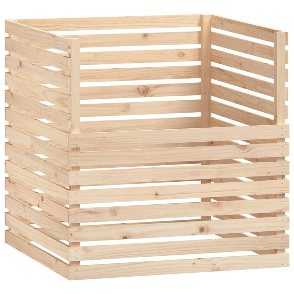 VIDAXL Composteur 100x100x102 Cm Bois Massif De Pin 4 VIDAXL Composteur 100x100x102 Cm Bois Massif De Pin – Image 2