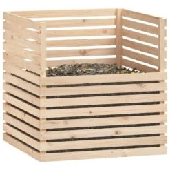 VIDAXL Composteur 100x100x102 Cm Bois Massif De Pin 12 VIDAXL Composteur 100x100x102 Cm Bois Massif De Pin -Terre et Verdure 6499e3cae73829.27879176