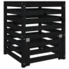 VIDAXL Composteur Noir 63,5x63,5x77,5 Cm Bois Massif De Pin