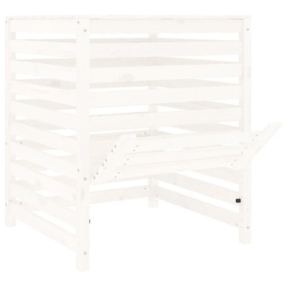 VIDAXL Composteur Blanc 82,5x82,5x99,5 Cm Bois Massif De Pin 8 VIDAXL Composteur Blanc 82,5x82,5x99,5 Cm Bois Massif De Pin – Image 6
