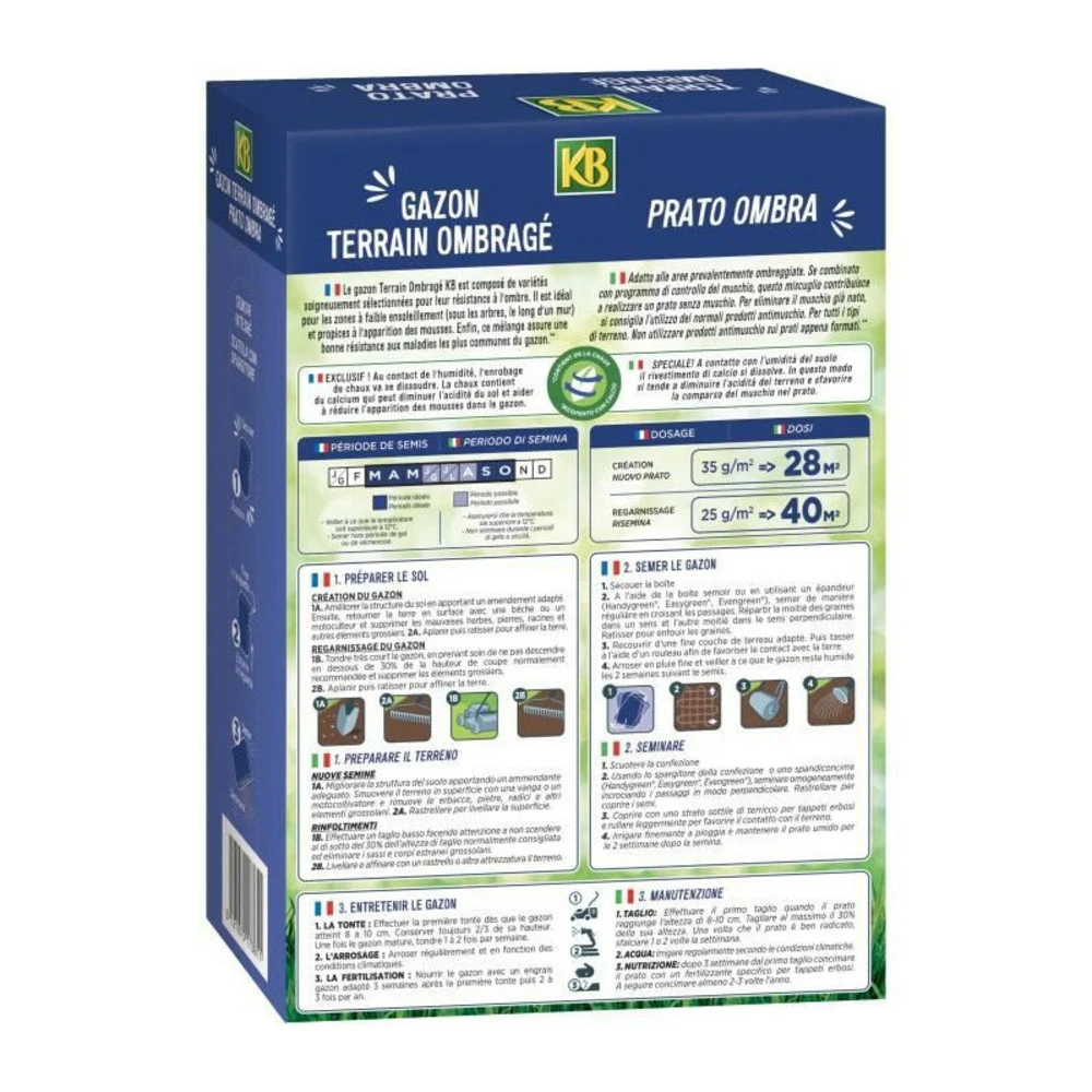 - Semences Gazon - Terrain Ombragé 28m² 4 - Semences Gazon - Terrain Ombragé 28m² – Image 2
