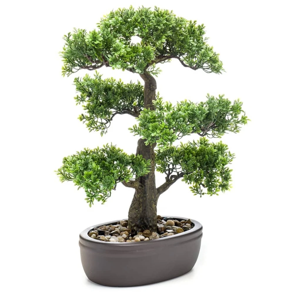 Emerald Mini Bonsaï Ficus Artificiel Sur Plaque Marronne 43 Cm 4 Emerald Mini Bonsaï Ficus Artificiel Sur Plaque Marronne 43 Cm – Image 2