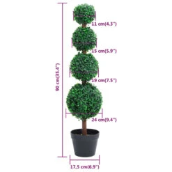 VIDAXL Plante De Buis Artificiel Avec Pot Forme De Boule Vert 90 Cm 11 VIDAXL Plante De Buis Artificiel Avec Pot Forme De Boule Vert 90 Cm -Terre et Verdure 68e5405c0efe6fd7
