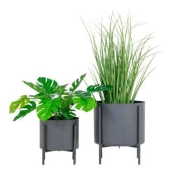 Pots De Fleurs Pavia 2 Pots De Fleurs En Gris -Terre et Verdure 6d087c688e01c3d2