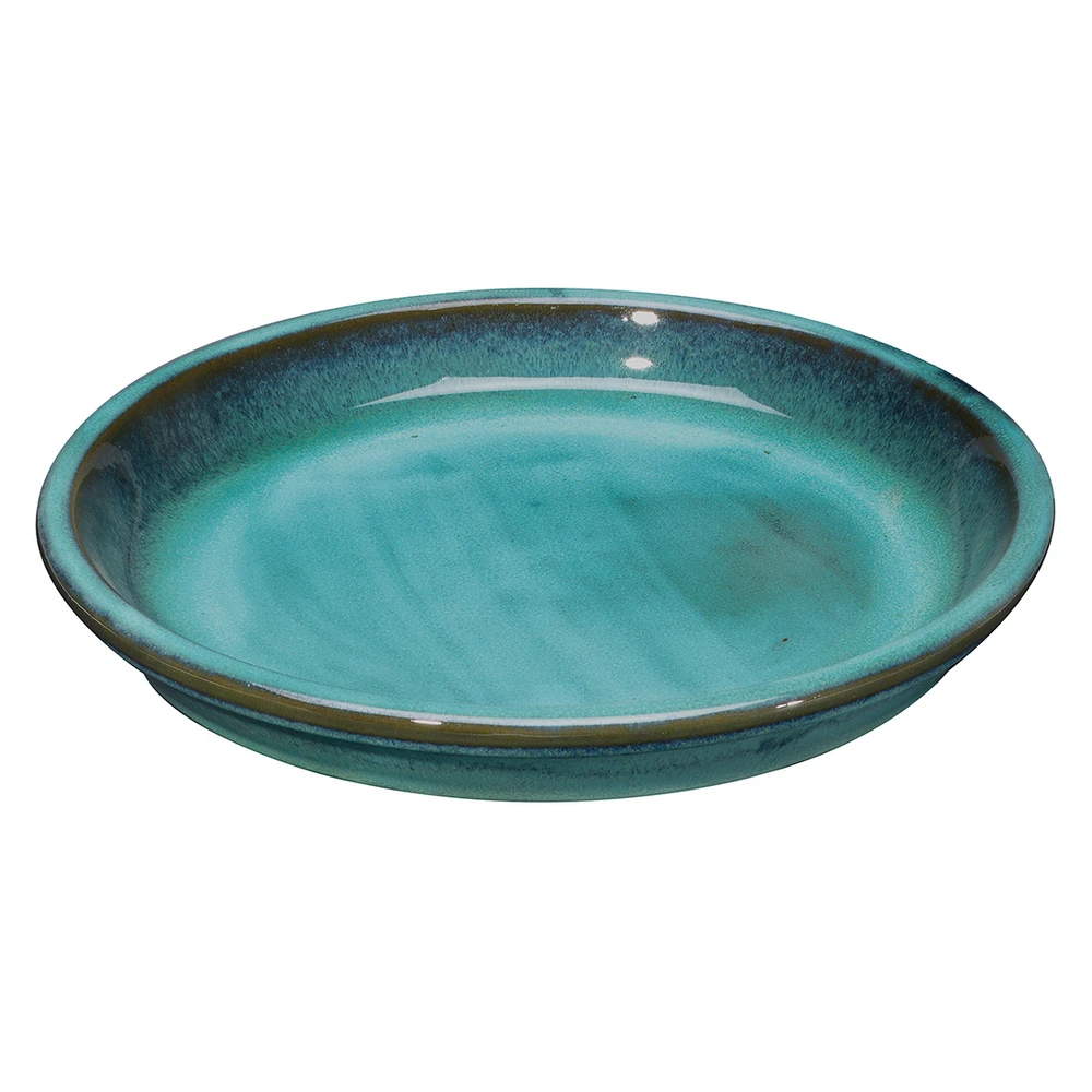 Soucoupe Azuléjos En Terre Cuite émaillée Bleue - D.23cm 4 Soucoupe Azuléjos En Terre Cuite émaillée Bleue - D.23cm – Image 2