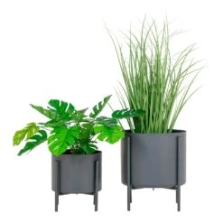 Pots De Fleurs Pavia 2 Pots De Fleurs En Gris -Terre et Verdure b1a995a531ae17be