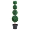 VIDAXL Plante De Buis Artificiel Avec Pot Forme De Boule Vert 90 Cm -Terre et Verdure d5f34882154db6c1